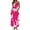 1-Rose red, variant on Spaghetti Strap Womens Floral Print Maxi Dresses Casual Sleeveless Ruffle Flowy Tiered Dress