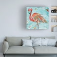 thumbnail image 2 of Trademark Fine Art Kellie Day Flamingo Bright Canvas Wall Art - 35x35, 2 of 5