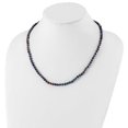 thumbnail image 2 of Sterling Silver Rhodium-plated 4-5mm Black Freshwater Cultured Pearl Necklace, 2 of 3