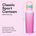 thumbnail image 2 of Cantimplora deportiva Thermos Corkcicle, 600 ml, rosa, a prueba de derrames, 2 of 8