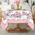 thumbnail image 2 of Oval Spring Summer Tablecloth 60 x 84 inches, Spring Floral Watercolor Table Cloth, Waterproof Wrinkle Resistant Tablecloth, Spring Summer Decoration for Holiday Kitchen Dining Room, 2 of 6
