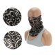 thumbnail image 4 of Ofertas únicas 1 Pc Gaiter de cuello Patrón de laberinto Máscara de bufanda con orejeras negra, 4 of 5