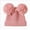 A39-Light Pink, variant on Kids Double Pom Pom Knit Beanie,Cute Winter Warm Hat with Faux Fur Balls