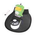 thumbnail image 2 of Sombrero con ventilador de enfriamiento Sombrero para el sol Ventilador incorporado Tres configuraciones Recargable Protección solar dinosaurio negro, 2 of 9