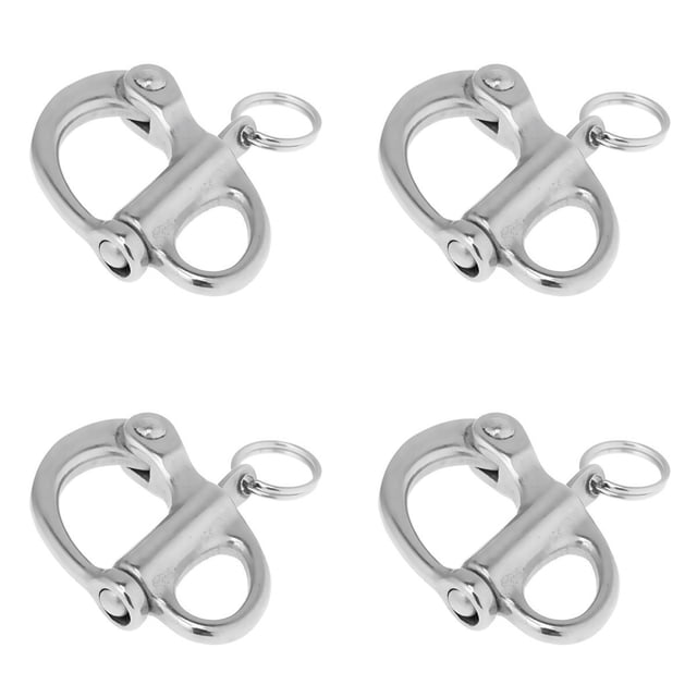 4 Unids Multifuncional 304 De Acero Inoxidable De Primavera Mosquetón De Fianza Fija Al Aire Libre Ence Rápido Mosquetón Clip Para Sunnimix Girar Snap Shackle