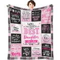 thumbnail image 2 of Daughter in Law Gifts Blanket 60"x50", Daughter in Law Gifts from Mother in Law, Birthday Gifts for Daughter in Law, Best Gifts for Future Daughter in Law, Daughter in Law Wedding Gift, 2 of 6