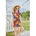 thumbnail image 4 of Arshiner Girls 2 Pieces Summer Outfits Twist Front Ruffle Sleeve T-Shirts and Shorts With Pockets Cute Clothes Sets, 4 of 6