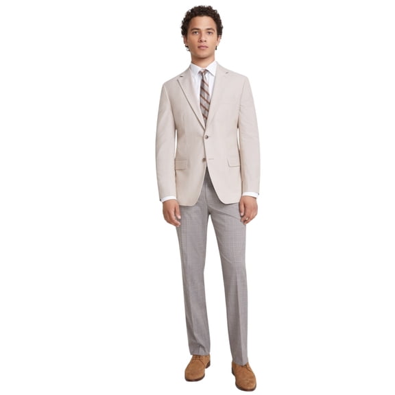Tommy Hilfiger Mens Modern fit Sport Coat Blazer 48 R Beige Solid Stretch