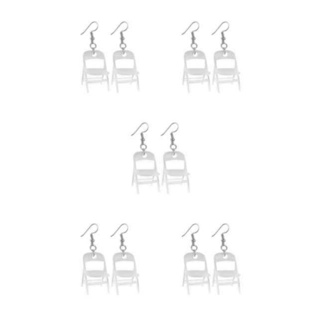 Minnieouse Llamativos Pendientes De Silla De Recuerdo Accesorio Único Y De Moda Pendientes De Movimiento De Silla De Recuerdo Blanco Type2 NO2