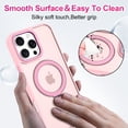 thumbnail image 5 of CASEFIV for iPhone 16 Pro Max Case,Compatible with MagSafe,with Magnetic Invisible StandShockproof Slim Translucent Case with 2 Screen Protector + 2 Lens Protector,Hot Pink, 5 of 6