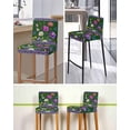 thumbnail image 5 of Spring Flowers Bar Stool Covers Set of 6, Boho Botanical Budding Garden Florals Stretch Washable Bar Chair Covers with Backs, Removable Pub Counter Height Chair Cover for Kitchen Dining Room Cafe, 5 of 7