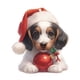 thumbnail image 1 of Adorno navideño acrílico de perro | Decoración navideña con sombrero y regalo | Colgante duradero para llavero o espejo retrovisor | 5 estilos de raza, 1 of 3