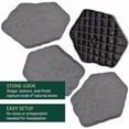 thumbnail image 2 of Set of 4, 16x17” Dark Gray Stepping Stone Fiberclay Pavers, Outdoor Garden Natural Repeatable Pattern Pathway, Faux Stone Decorative Landscaping Walkway, 2 of 6