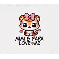 thumbnail image 3 of Inktastic Mimi and Papa Love Me Girls Grandchild Baby Bandana Bib, 3 of 4