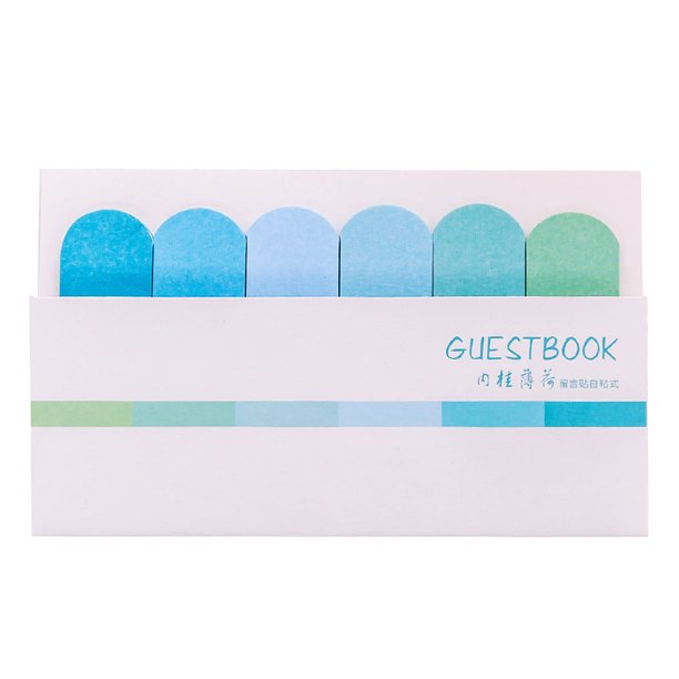 Shiyao 6 Color Gradient Stickers Sticky Notes Memo Pad Stationary Office School Supply Bookmark Post Label Walmart Com Walmart Com