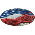 thumbnail image 4 of 4th of July Washable Round Rug -Circle Area Rugs for Nursery Bedroom, Vintage Non Slip Non Shedding Low Pile Carpet for Living Room Coffee Table Entryway, 4 of 6
