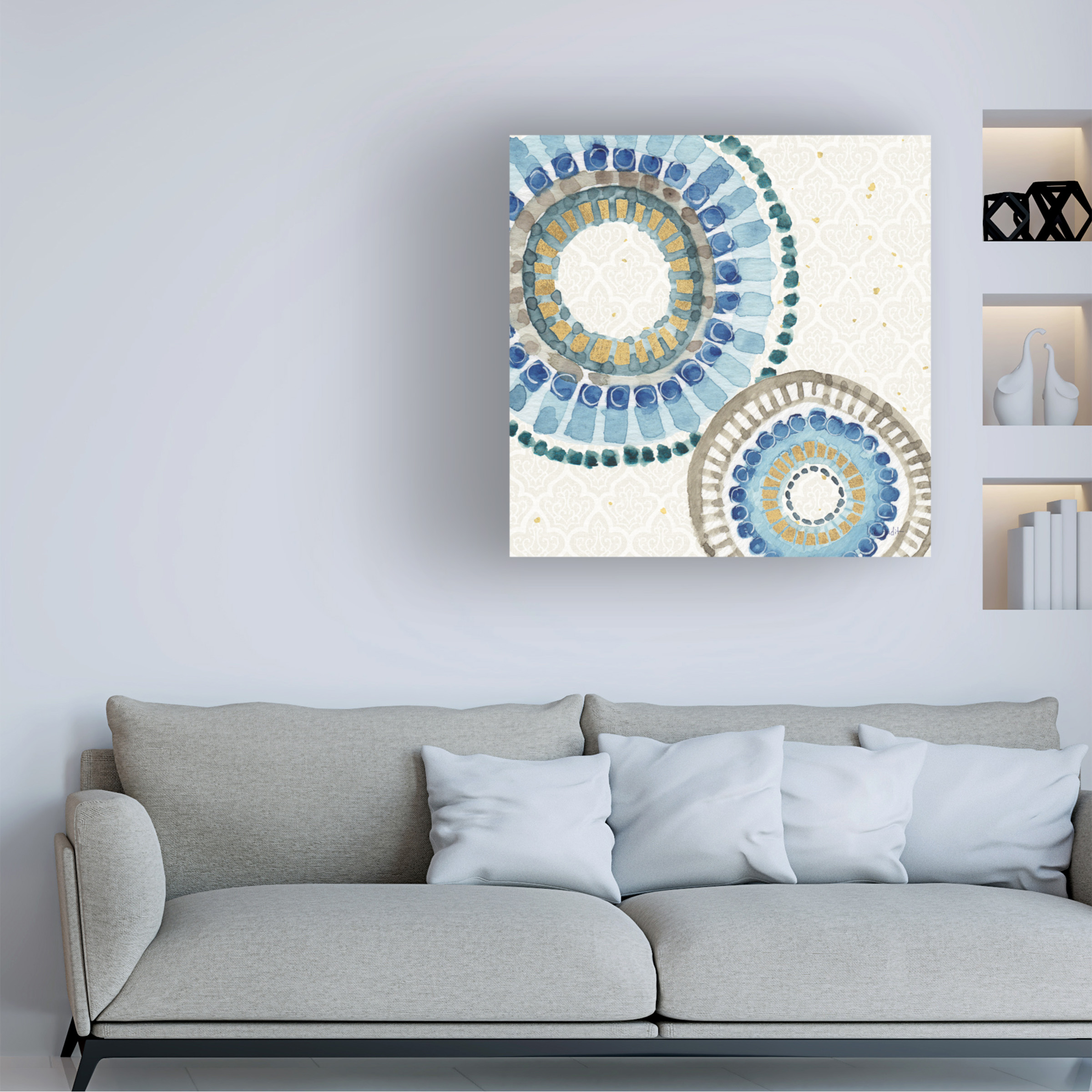 Trademark Fine Art "Indigold XVI" Canvas Art by Lisa Audit
