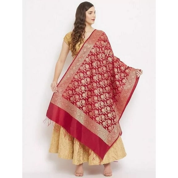 Women's Fancy Woven Banarasi Silk Dupatta