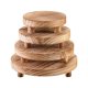 thumbnail image 2 of 4 bandejas de madera con pedestal de madera, soportes de exhibición decorativos multifuncionales para Marrón claro, 2 of 9