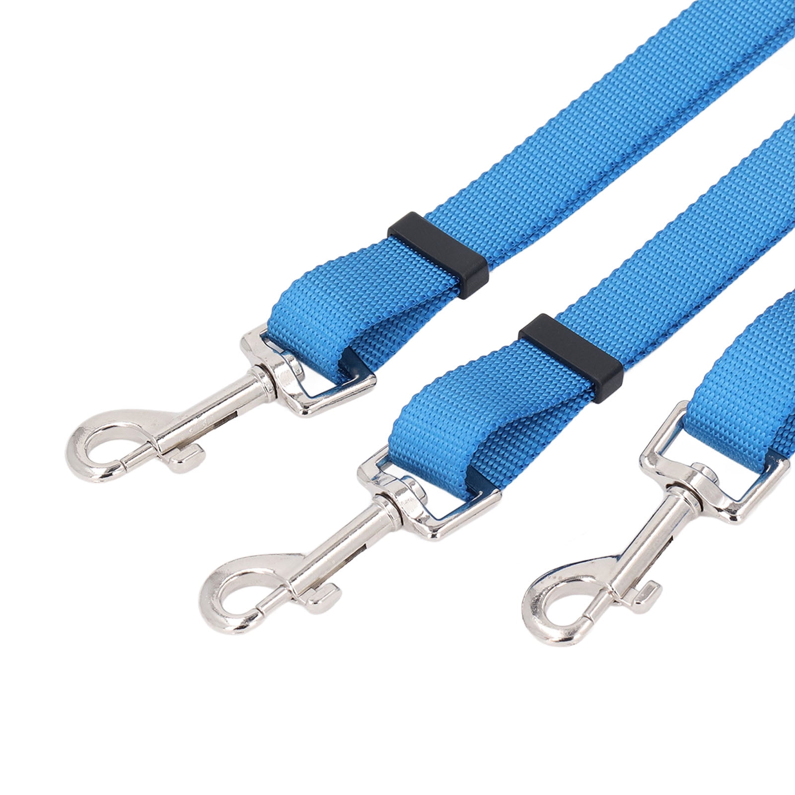Riousery 3 Way Dog Leash, Adjustable Thickened Nylon Dog Coupler Leash with Padded Handle for Walking and Training, Blue, 56.7 - 66.9 inches / 144 - 170 cm