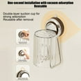 thumbnail image 4 of Ventosa de montaje en pared con soporte para cepillos de dientes | Estante organizador de baño sin perforación | Juego de vasos de cepillo de dientes eléctrico y enjuague bucal | Plástico | Ahorro, 4 of 8