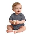 thumbnail image 4 of biudgviw Baby Boy Girl Onesie Romper Infant Plain Oversize T-Shirt Casual Round Neck Short Sleeve Bodysuit Cotton Summer Clothes(Dark Gray,6-9 Months), 4 of 6