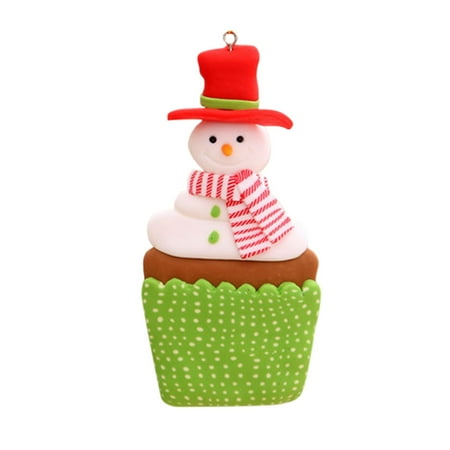 

Veki Snowman Pendant Wooden Color Christmas Santa Fridge Pendant Tree Home Decor Chicken Ornament with Lights