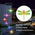 thumbnail image 4 of Solar Wind Chime Light, EpicGadget Solar Powered Color Changing LED Hanging Dragonfly Wind chime Light for Outdoor Indoor Gardening Yard Pathway Decoration (Green Wing), 4 of 5
