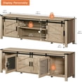 thumbnail image 4 of Wampat Durable Television Stand, Wood Composite Light Oak, 70.00 x 15.40 x 22.80", 82 lbs, 4 of 7