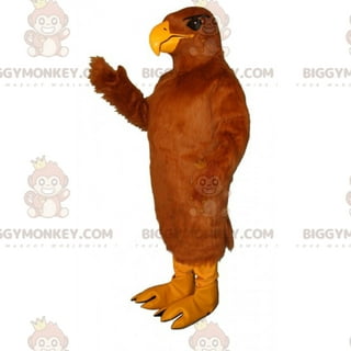 Brown and White Golden Eagle BIGGYMONKEY Mascot Costume. Eagle Costume