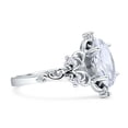 thumbnail image 5 of Art Deco Marquise Filigree Engagement Ring Cubic Zirconia White Tone 925 Sterling Silver, Size 8, 5 of 7