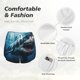 thumbnail image 4 of Balery 3D Realistic Shark Pantalones cortos deportivos para mujer con forro y dos bolsillos, elásticos, para entrenamiento, gimnasio, yoga-Small, 4 of 7