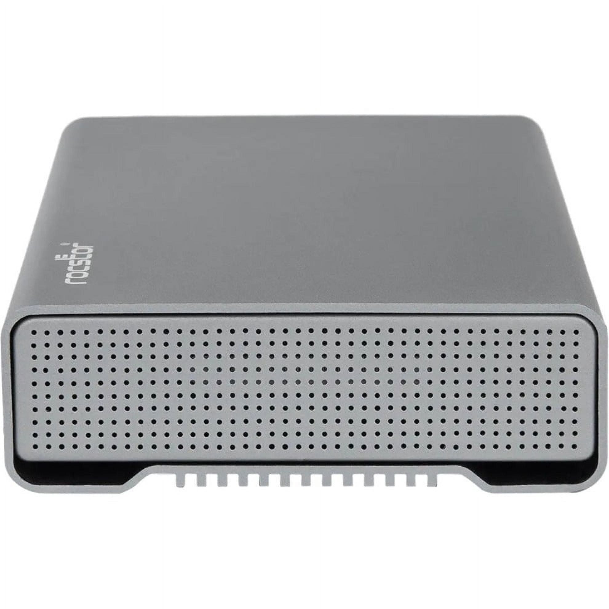 Rocstor Rocpro D90 10 TB Desktop Rugged Hard Drive - 3.5" External - SATA [SATA/600] - Aluminum Gray (g35113-a1)