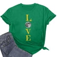 thumbnail image 4 of Penkiiy T-Shirt Musulman Ramadan pour Femmes T-Shirts Graphiques Mignons pour Femmes Col Rond Manches Courtes Imprimé Lune T-Shirt Décontracté L Vert Menthe, 4 of 6