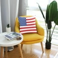 thumbnail image 6 of GZHJMY Soft Smooth Skin-Friendly Throw Pillow Cover Without Pillow Case20 x20 Shrink-Resistant Breathable Hidden Zipper Opening, Sofa Bed Office Farmhouse Room Easy to Disassemble|American Flag, 6 of 7