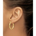 thumbnail image 3 of 10K Yellow Gold Jbsp's Polished Hoop Earrings (24 X 9.25) Made In Italy 10le319, 3 of 5