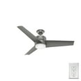 thumbnail image 5 of Hunter 54 inch Outdoor or Indoor Ceiling Fan with LED Light - Ceiling Fan with Wall Control, For Patio, Garage, or Porch, Quiet, Standard Mount, 3 Blades - Havoc 59472, Matte Silver, 5 of 14