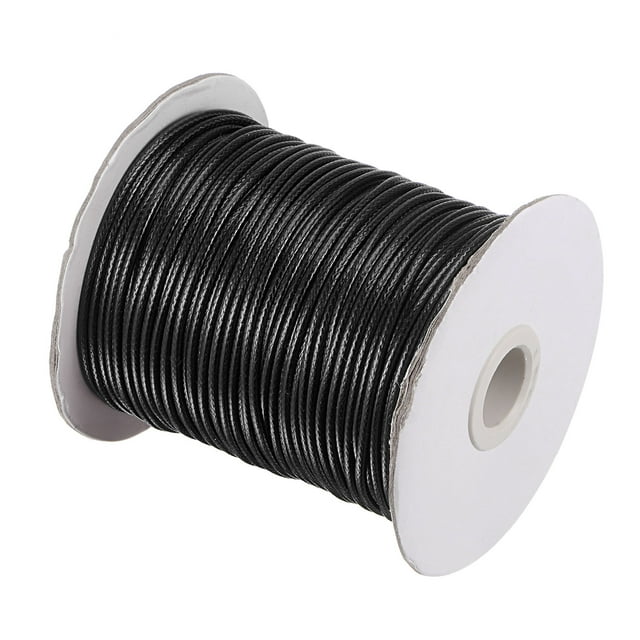 Unique Bargains Beading Thread Bracelet Weave Bead Craft Cord 2mm 78M/Roll (85-Yards) Decorative String, Black