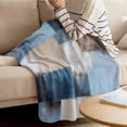 thumbnail image 4 of Throw Blanket for Couch Brown Blue Oil Painting Soft Fleece Flannel Blankets Cozy Lightweight Blanket for Home Sofa Living Room Graffiti Art Painting Bed Throws 30" x 40", 4 of 9