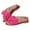 Hot Pink, variant on Women's Beach Slippers with Bow Leather Footbed Slide Shoes Comfortable Walking Flat Sandals for Ladies Vacation Beige Size 8