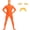 One-piece suit + beard, variant on Orange Bodysuit for Cosplay, Open Face Full Body Suit Halloween Costume