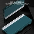 thumbnail image 3 of Decase Magnetic Case for Samsung Galaxy Z Fold 5, Slim Leather Case with Pen Slot Kickstand Function Complimentary Stylus Full Body Protection Plating Case for Galaxy Z Fold 5, Black, 3 of 9