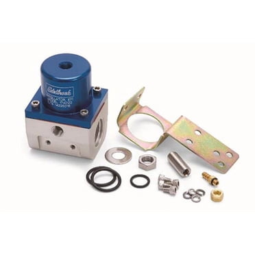 Edelbrock 174022 Edelbrock Fuel Pressure Regulator EFI 180 GPH 35-90 PSI -10In/Out -6 Return Blue/Clear