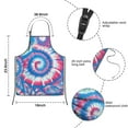 thumbnail image 3 of Colorful Tie Dye Pattern Kids Aprons for Girls and Boys,Adjustable Neck Strap Toddler Aprons for Kids Cooking Baking, 3 of 6