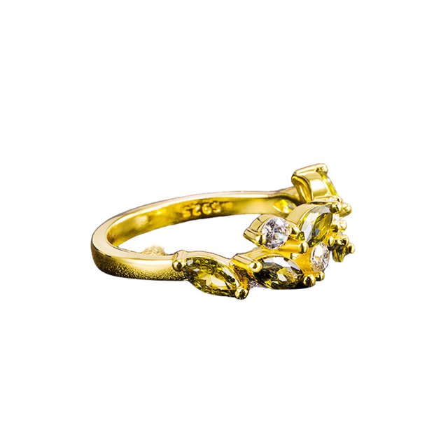 Anillo de cristal para mujer Minnieouse Nudillo elegante Tamaño 9