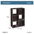 thumbnail image 3 of GusaPl Cubeicals 6 Cube Storage Shelf Organizer Bookshelf Stackable, Vertical or Horizontal, Easy Assembly, Wood, Chocolate Finish, 3 of 7