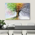 thumbnail image 3 of IDEA4WALL Adhesive Canvas Print Wall Art Four Seasons Tree Landscape Modern Art Nature Wilderness Botanical Colorful Illustrations Artwork Zen Rustic Contemporary for Home Decor - 12"x18", 3 of 5