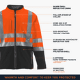 thumbnail image 4 of RefrigiWear HiVis Insulated Softshell Jacket - High-Visibility, Warm Work Coat, Water-Repellent, Windproof, Reflective Safety Gear, 4 of 8