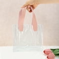 thumbnail image 4 of Unique Bargains Lightweight Reusable Gift Bag for All Occasions 1 Pc Pink Clear Small, 4 of 5