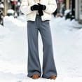 thumbnail image 3 of Auralook Women's Fleece Lined Yoga Pants with Pockets Soft High Waist Flare Leggings Winter Warm Pants, 3 of 7